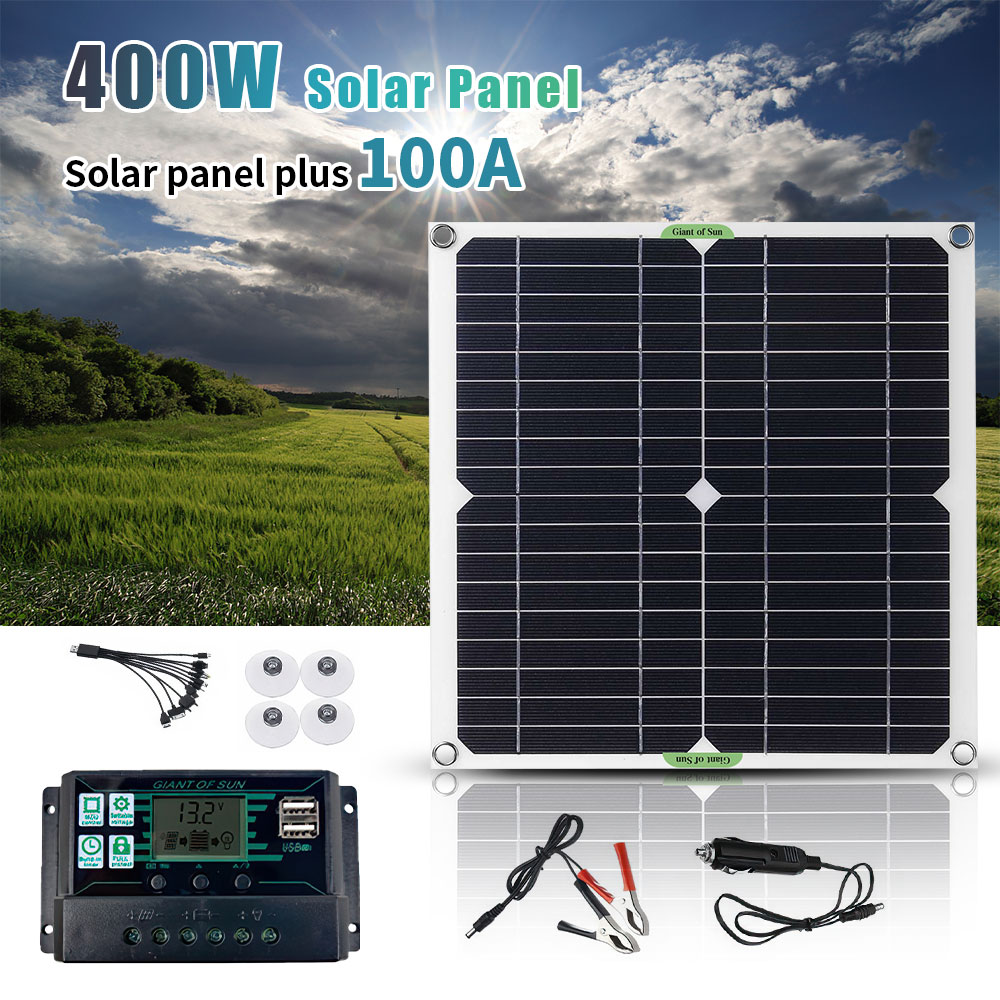 Rv Solar Kit 400W - Kit Panel Surya Portabel 400W 100A